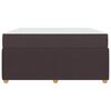 vidaXL Bed Frame with Mattress Dark brown 55.1" x 78.7" fabric