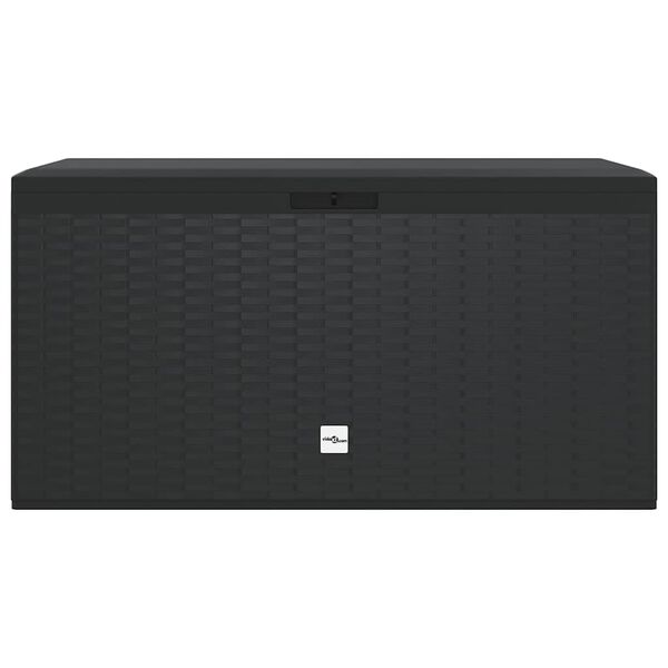 vidaXL Storage Box Anthracite Polypropylene 44.9 x 18.5 x 23.6 in