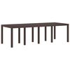 vidaXL Garden Table Brown 98.43 x 39.37 x 28.74 in Poly Rattan