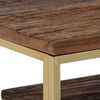 vidaXL Console Table Gold, Sleeper Wood Stainless Steel, Solid Sleeper Wood