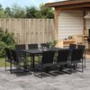 vidaXL Garden Dining Set Black
