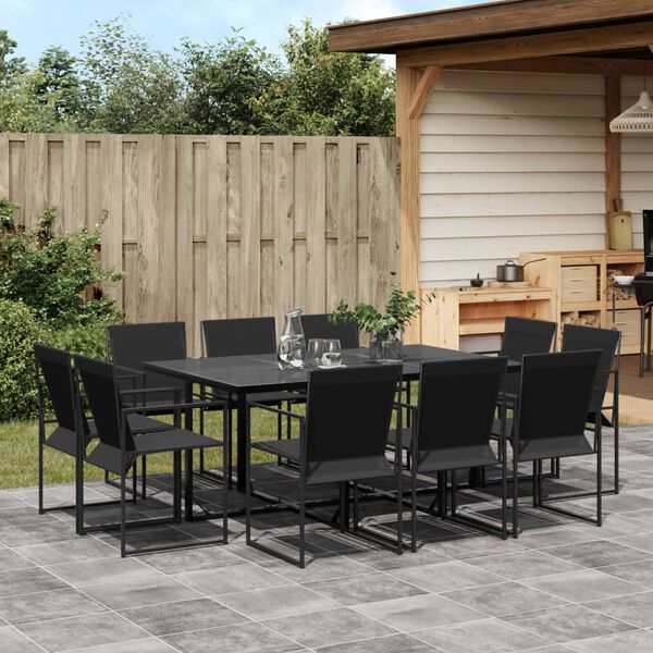 vidaXL Garden Dining Set Black