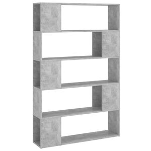 vidaXL Book Cabinet Room Divider Concrete Grey Engineered Wood Medium