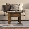 vidaXL Coffee Table Smoked Oak Engineered Wood 21.7x21.7x16.5 in