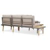 vidaXL Garden Lounge Set Brown and Grey Solid Acacia Wood, Steel, Polyester