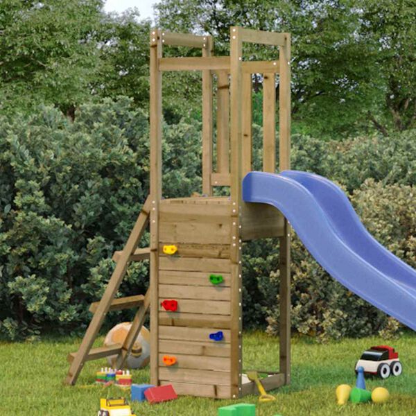 vidaXL Outdoor Playset Brown Vacuum Pressure Treated Pinewood Standard