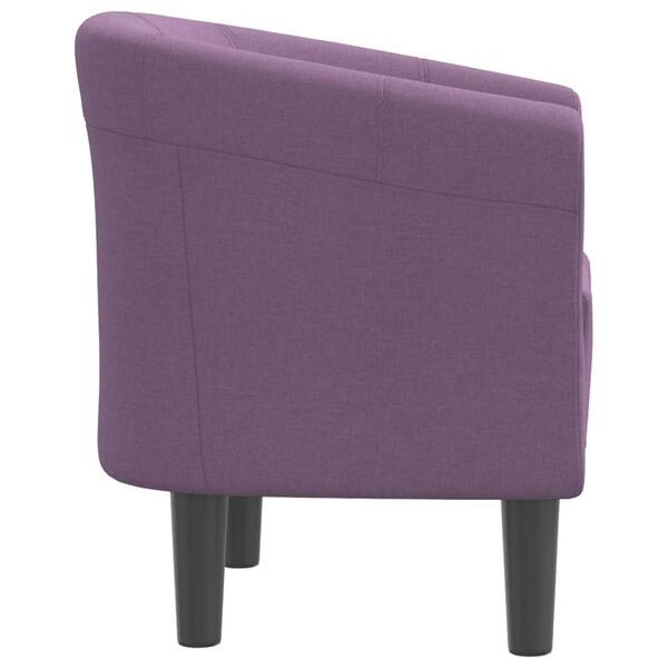 vidaXL Tub Chair Purple 100% polyester, foam, pinewood, plywood, plastic