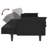 vidaXL Sofa Bed Black Velvet (100% polyester), wood, plastic Compact