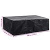 vidaXL Garden Furniture Cover Black Polyethylene 118.1 x 55.1 x 35.4 in