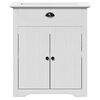 vidaXL Bathroom Furniture Set White Solid pinewood and engineered wood