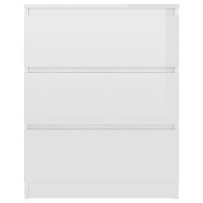 vidaXL Sideboard High Gloss White 23.6"x13.8"x29.9" Engineered Wood