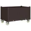 vidaXL Garden Planter with Wheels Brown 31.5"x19.7"x21.3" PP