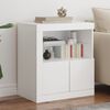 vidaXL Sideboard White Engineered Wood, Glass Medium Sideboard