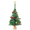 vidaXL Christmas Tree Green PVC Small Christmas Tree Cone-shaped
