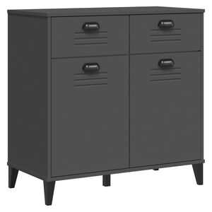 vidaXL Storage Cabinet Anthracite Grey Engineered Wood, Plastic