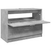vidaXL Sink Cabinet Concrete Grey Engineered Wood 30.7x14.6x23.2 in