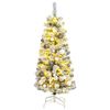 vidaXL Artificial Hinged Christmas Tree 150 LEDs & Ball Set 59.1"