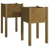 vidaXL Garden Planter Set of 2 Honey brown Solid pinewood Medium
