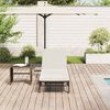 vidaXL Sun Lounger Brown PE rattan Standard Adjustable Armrests