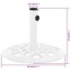 vidaXL Umbrella Base White Cast iron 15.7 in x 12.6 in Decorative Design