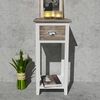 vidaXL Cabinet Brown and White Paulownia wood and plywood Bedside Table