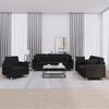 vidaXL Sofa Set Black Fabric (100% polyester), metal, textilene, plywood