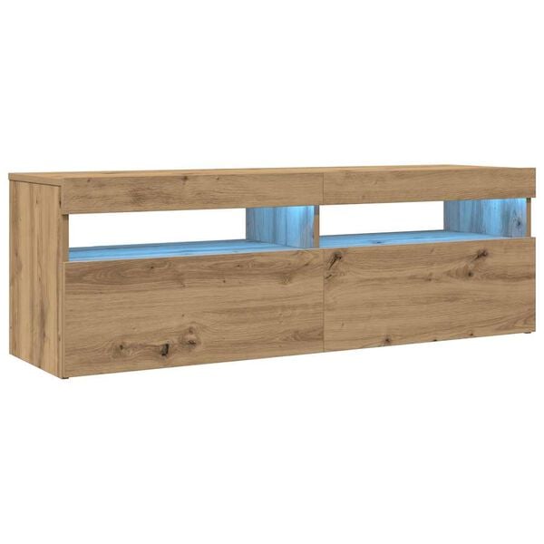 vidaXL TV Cabinet Artisan Oak Engineered Wood 47.2x13.8x15.7 in