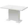 vidaXL Kitchen Table High gloss white MDF and Steel Extendable