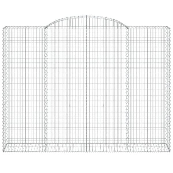 vidaXL Gabion Basket Set of 4 Silver Galvanized Iron Large