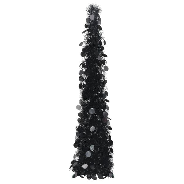 vidaXL Pop-up Christmas Tree Black PET Medium Collapsible