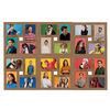 vidaXL Photo Frame Light brown MDF, Polystyrene 24 photos of 4x6 in.