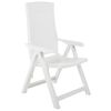 vidaXL Garden Chair Set of 2 White Plastic Standard