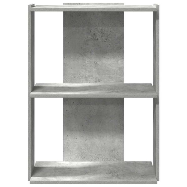 vidaXL Bookcase Concrete Grey Engineered Wood 23.6 x 11.8 x 31.5 in