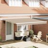 vidaXL Retractable Awning Beige 118.11" x 98.43" Fabric and Metal