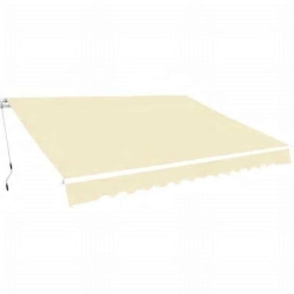 vidaXL Awning Cream Aluminum frame with polyester fabric Extra Long