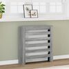 vidaXL Radiator Cover Grey Sonoma 30.7x7.9x32.3" Engineered Wood