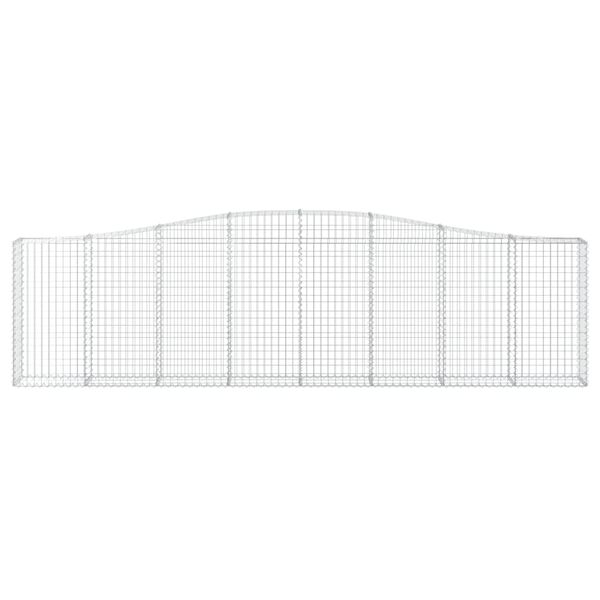 vidaXL Gabion Basket Set of 5 Silver Galvanized Iron Large