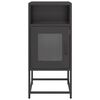 vidaXL Bedside Cabinet Black Cold-rolled Steel Medium Bedside Cabinet