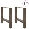 vidaXL Coffee Table Leg Set of 2 Natural Steel Powder-coated steel