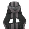 vidaXL Gaming Chair Black and Grey Faux Leather