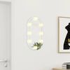 vidaXL Mirror With Led Light Silver Glass, Plastic Medium