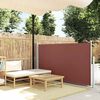 vidaXL Side Awning Brown Steel frame, 100% polyester with PU coating