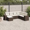 vidaXL Garden Sofa Set Brown