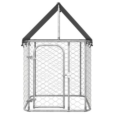 vidaXL Outdoor Dog Kennel with Roof 39.4"x39.4"x59.1"