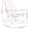 vidaXL Adirondack Rocking Chair White 73.5 x 92 x 90cm HDPE