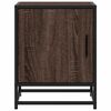 vidaXL Nightstand Brown Oak Engineered Wood and Metal