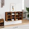 vidaXL Shoe Cabinet Set of 2 Old wood Engineered wood Medium Storage