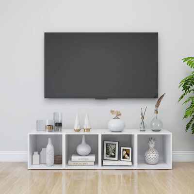 vidaXL TV Stands 4 Pcs White 14.6"x13.8"x14.6" Engineered Wood