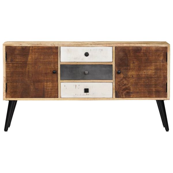 vidaXL Sideboard Natural wood with brown and black tones Solid Mango Wood