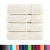 vidaXL Bath Towel Set of 4 Cream 100% Cotton 39.4 x 59.1 in Bath Towel
